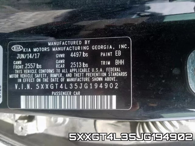 5XXGT4L35JG194902 фото 2