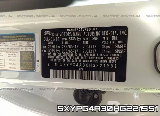 5XYPG4A30HG221551 фото 7