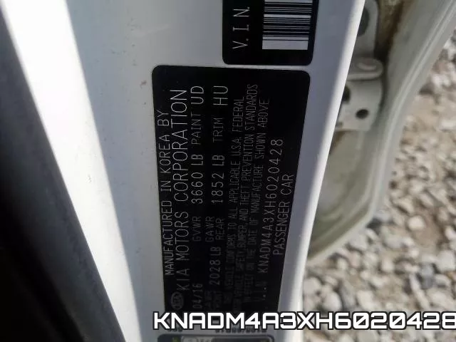 KNADM4A3XH6020428 фото 2
