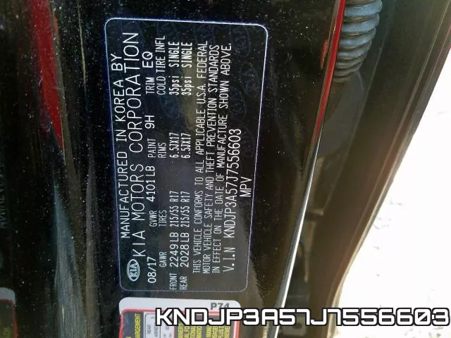 KNDJP3A57J7556603 фото 2