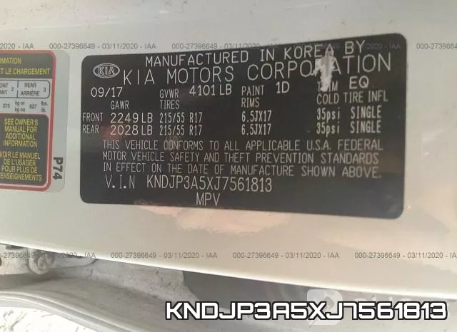 KNDJP3A5XJ7561813 фото 4