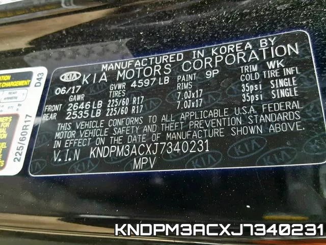 KNDPM3ACXJ7340231 фото 2