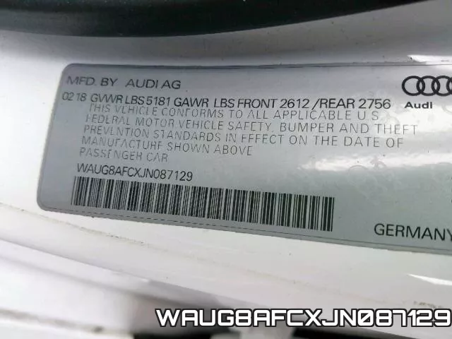 WAUG8AFCXJN087129 фото 2
