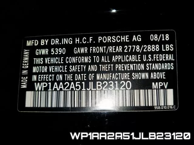 WP1AA2A51JLB23120 фото 2