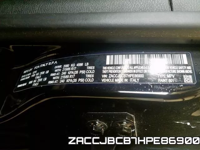 ZACCJBCB7HPE86900 фото 2