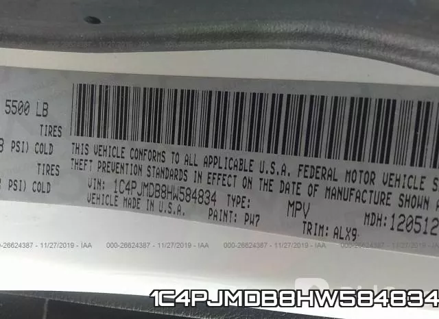 1C4PJMDB8HW584834 фото 10