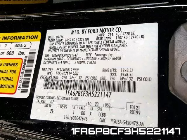 1FA6P8CF3H5221147 фото 2