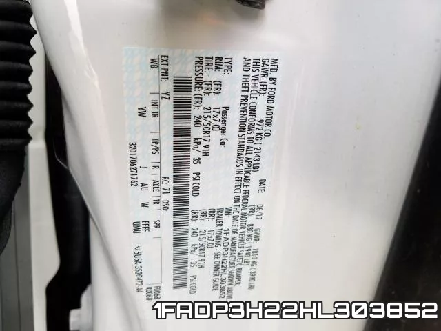 1FADP3H22HL303852 фото 2