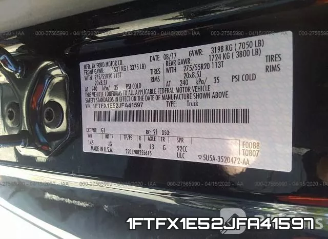 1FTFX1E52JFA41597 фото 10