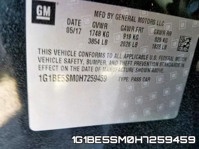1G1BE5SM0H7259459 фото 2