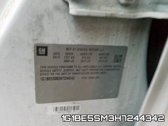 1G1BE5SM3H7244342 фото 2