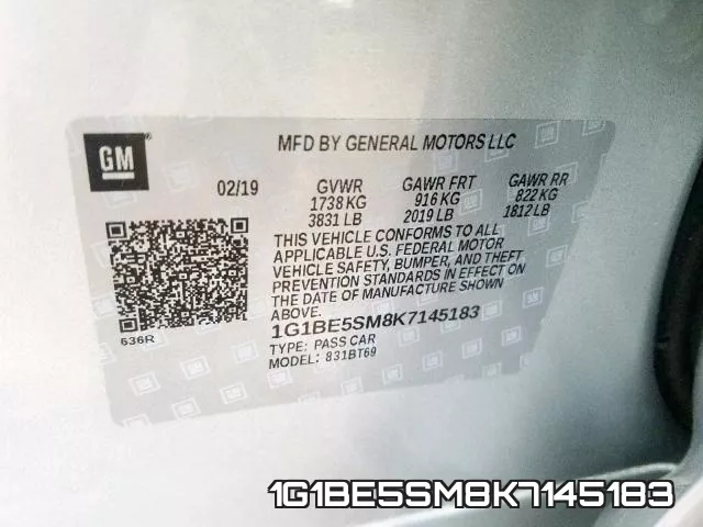 1G1BE5SM8K7145183 фото 2