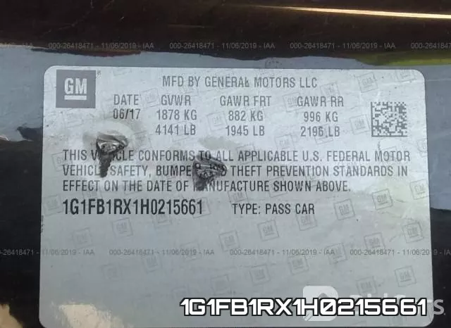 1G1FB1RX1H0215661 фото 4