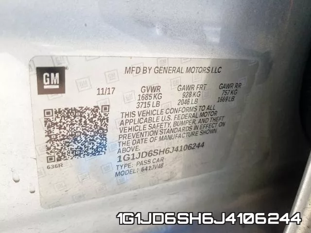 1G1JD6SH6J4106244 фото 2