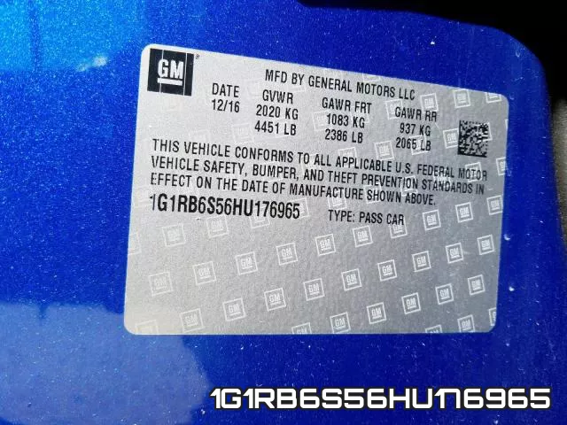 1G1RB6S56HU176965 фото 2