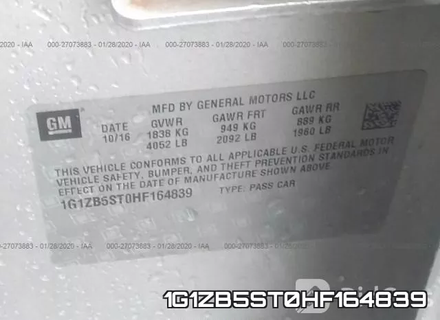 1G1ZB5ST0HF164839 фото 7