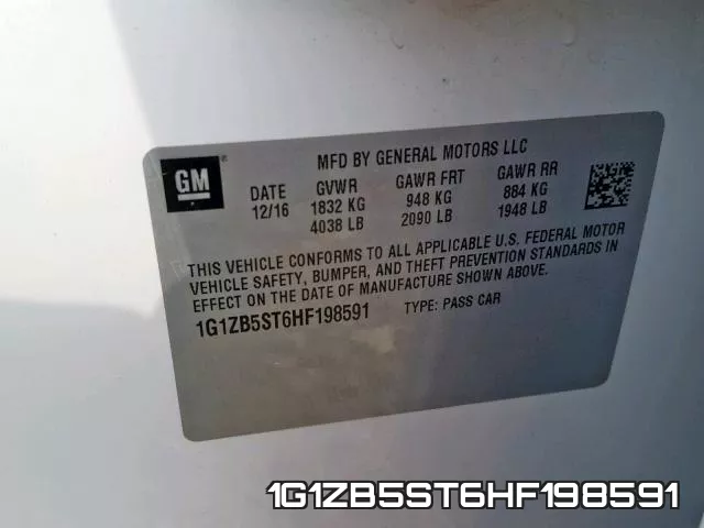 1G1ZB5ST6HF198591 фото 2
