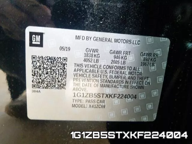 1G1ZB5STXKF224004 фото 2