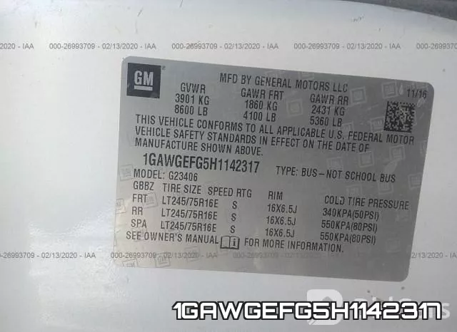 1GAWGEFG5H1142317 фото 8