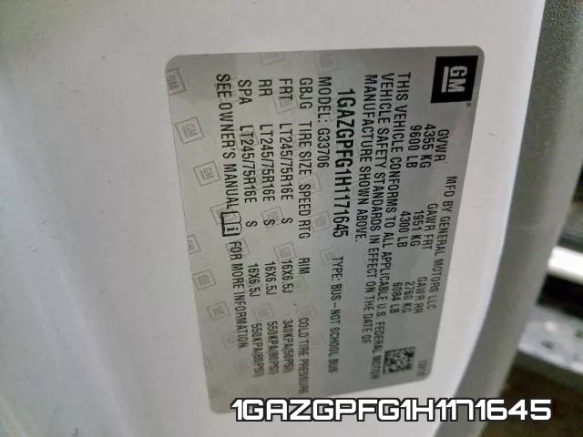 1GAZGPFG1H1171645 фото 2