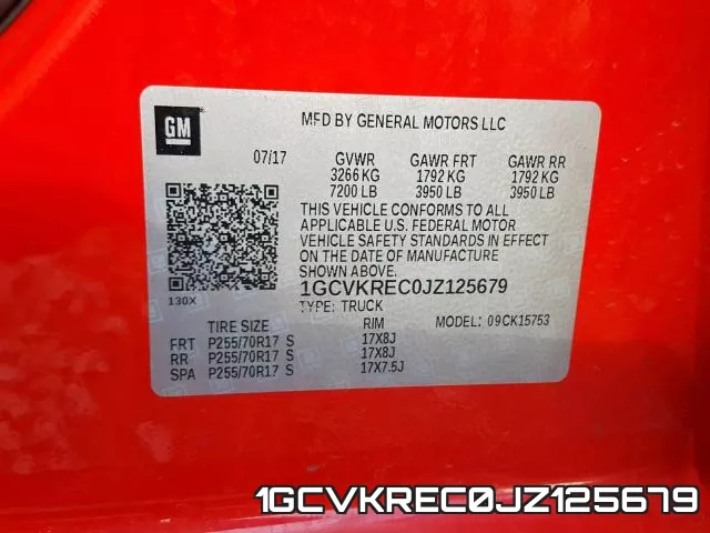 1GCVKREC0JZ125679 фото 2