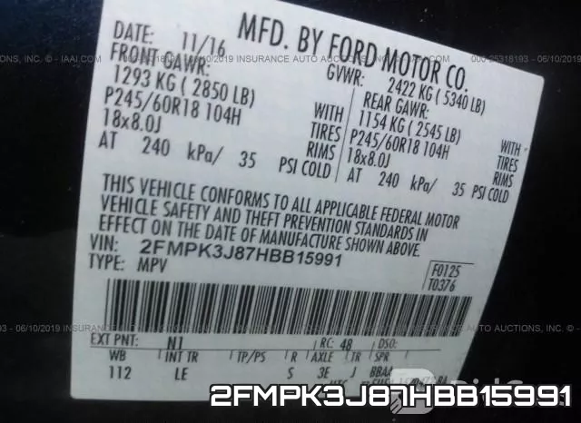 2FMPK3J87HBB15991 фото 4