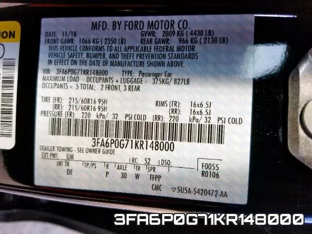 3FA6P0G71KR148000 фото 2