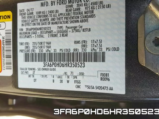 3FA6P0HD6HR350523 фото 2