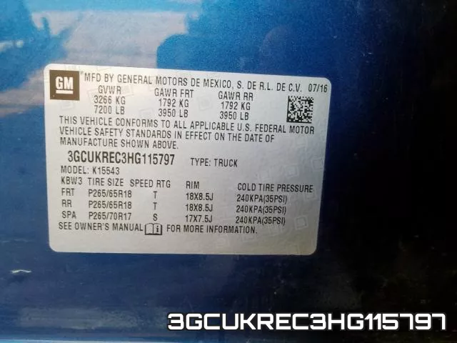 3GCUKREC3HG115797 фото 2