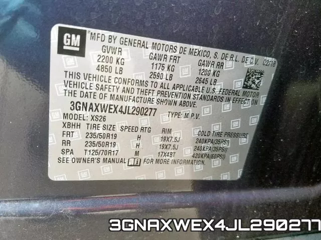 3GNAXWEX4JL290277 фото 2
