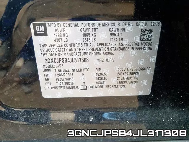 3GNCJPSB4JL317308 фото 2