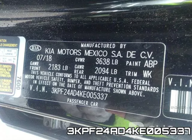 3KPF24AD4KE005337 фото 10