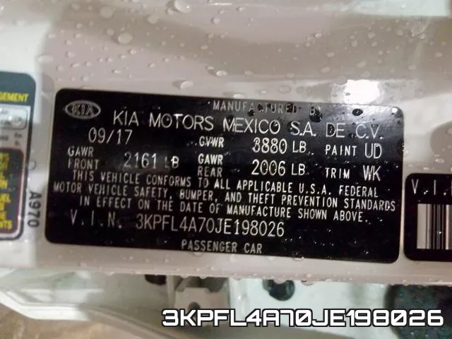 3KPFL4A70JE198026 фото 2