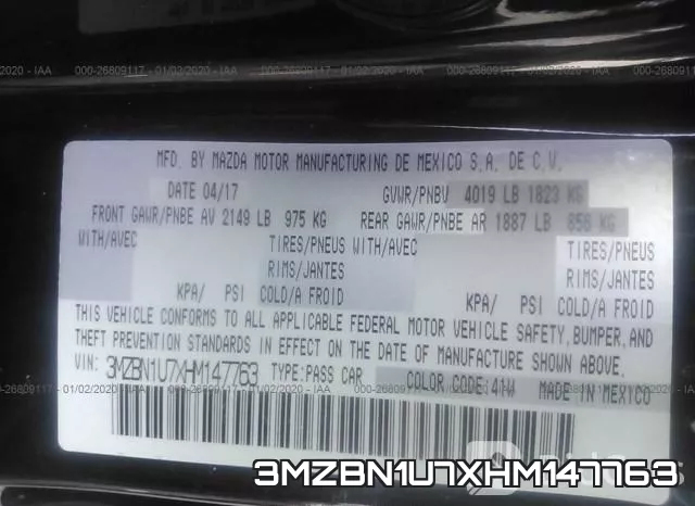 3MZBN1U7XHM147763 фото 7