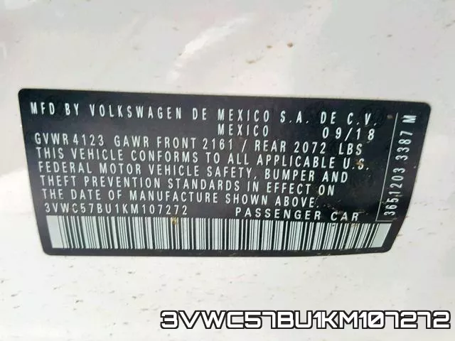3VWC57BU1KM107272 фото 2