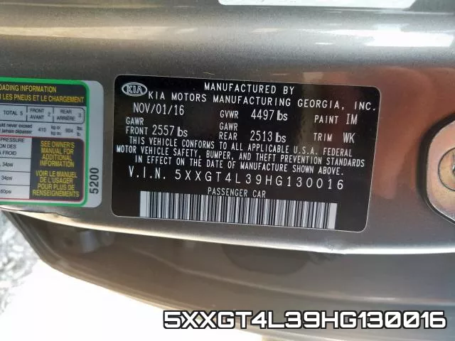 5XXGT4L39HG130016 фото 2