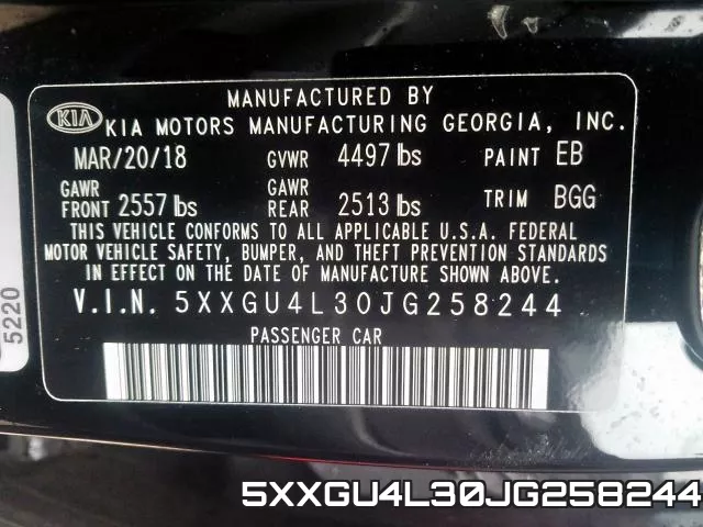 5XXGU4L30JG258244 фото 2