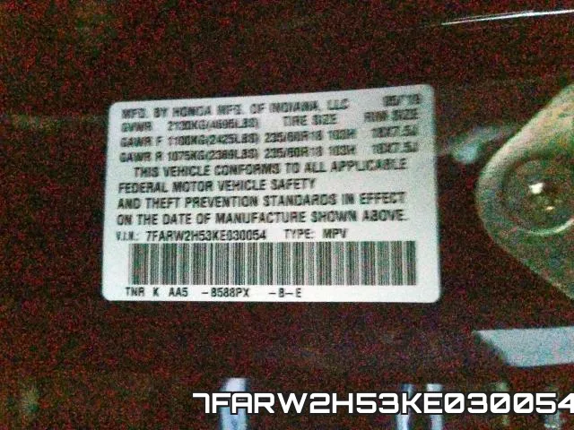 7FARW2H53KE030054 фото 2
