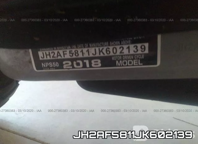 JH2AF5811JK602139 фото 2