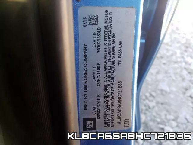 KL8CA6SA8HC721835 фото 2