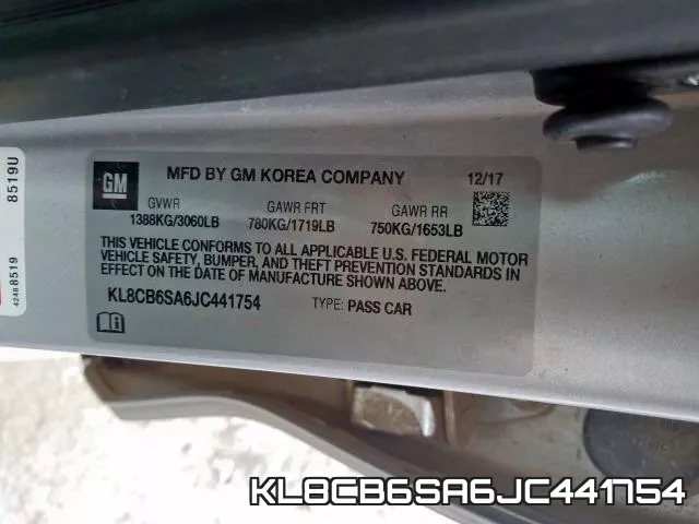 KL8CB6SA6JC441754 фото 2