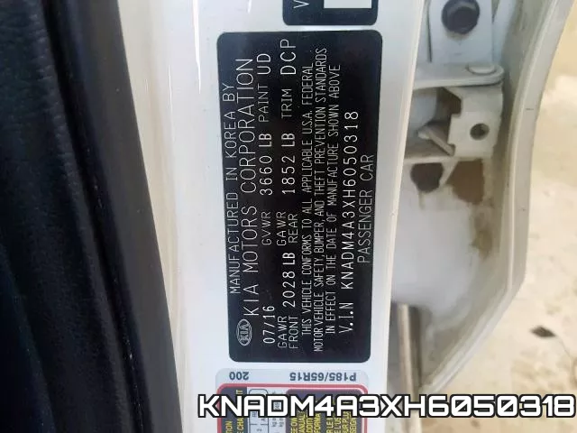 KNADM4A3XH6050318 фото 2