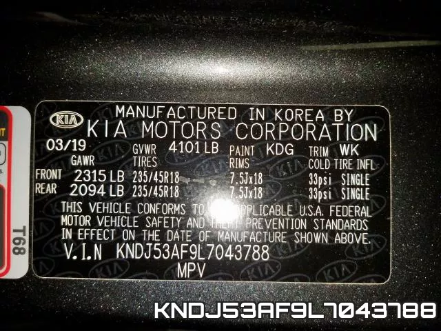 KNDJ53AF9L7043788 фото 2