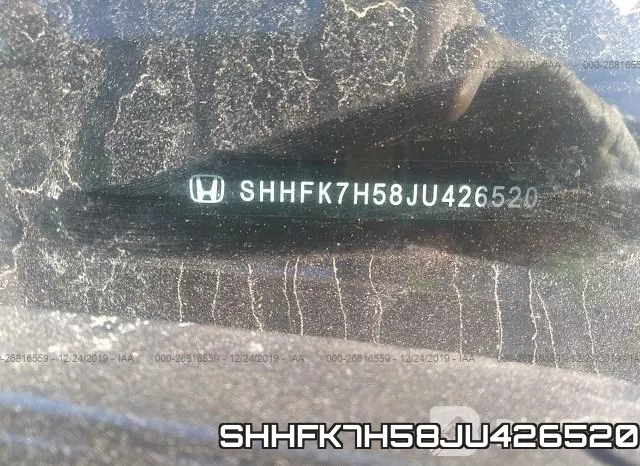 SHHFK7H58JU426520 фото 7