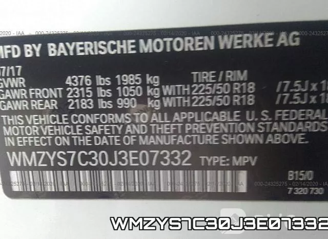WMZYS7C30J3E07332 фото 10