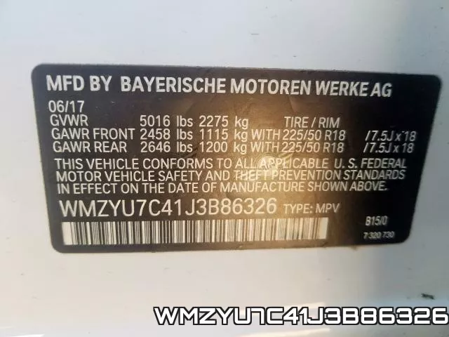 WMZYU7C41J3B86326 фото 2