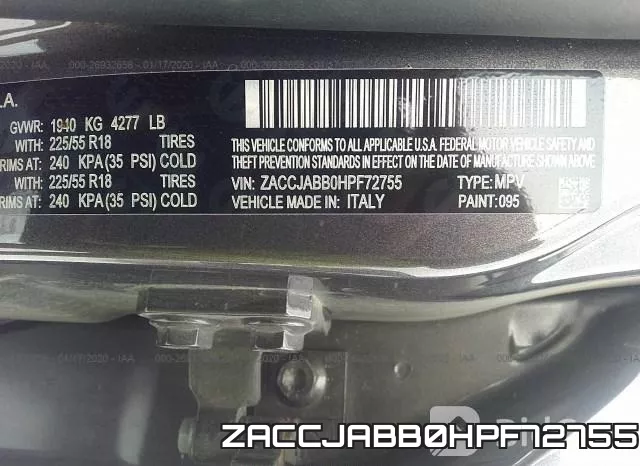 ZACCJABB0HPF72755 фото 8