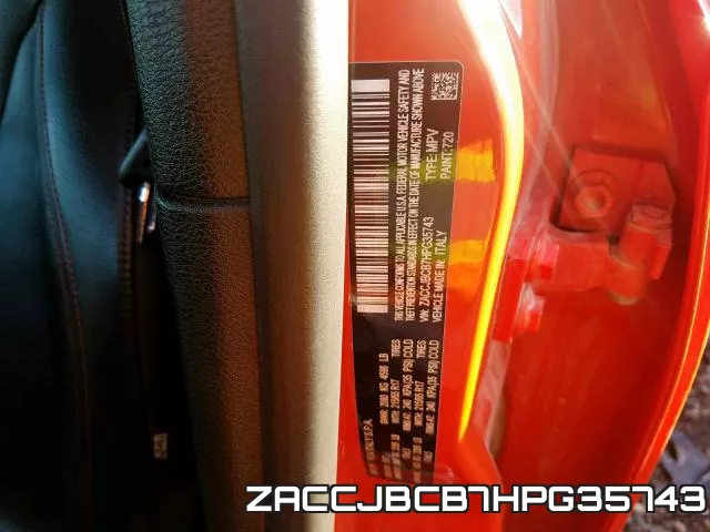 ZACCJBCB7HPG35743 фото 2