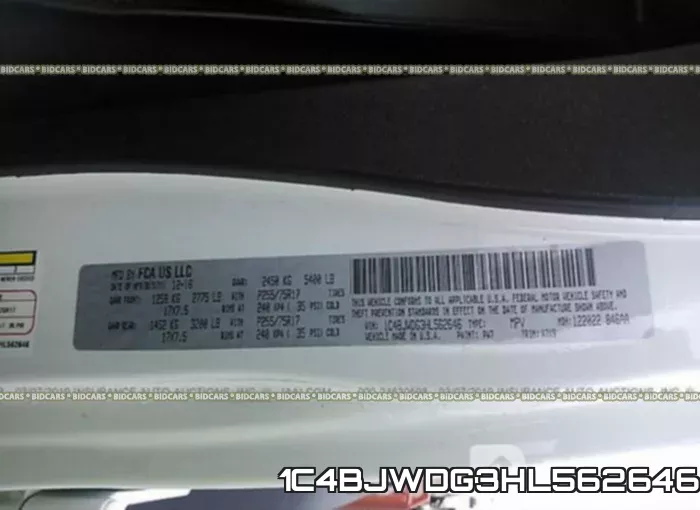 1C4BJWDG3HL562646 фото 10