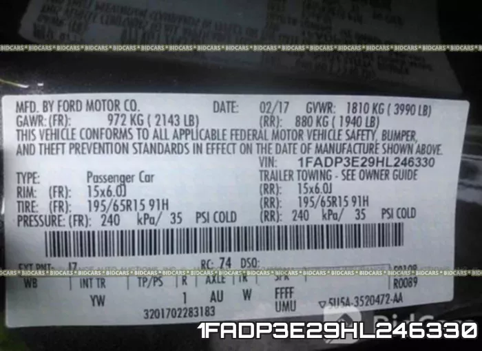1FADP3E29HL246330 фото 10